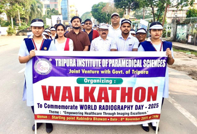 Radiology Day rally observed at Agartala on November 8.